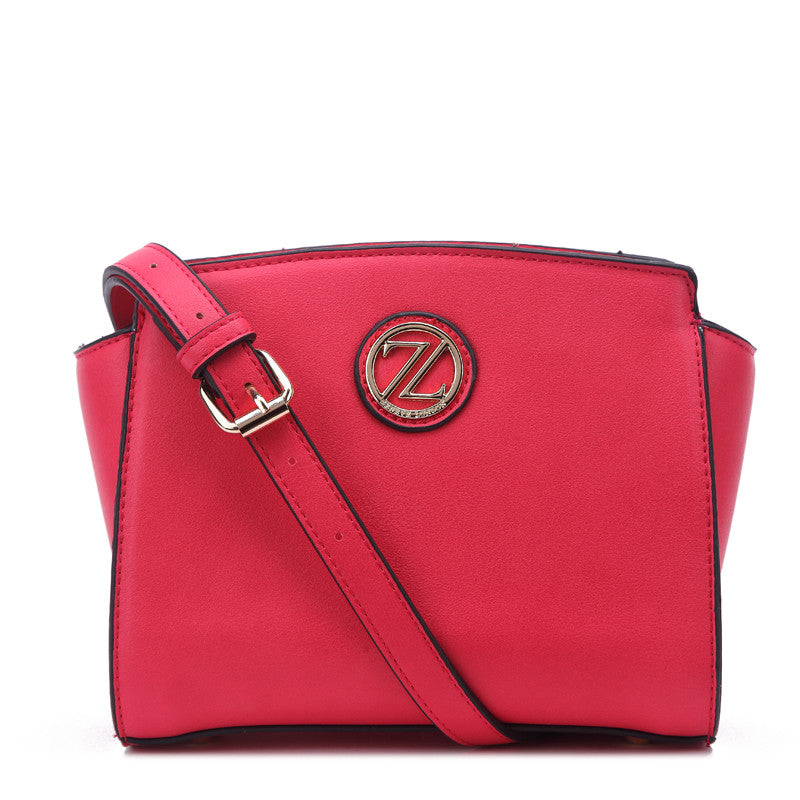 Zeneve London C214plush toned crossbody-Pink