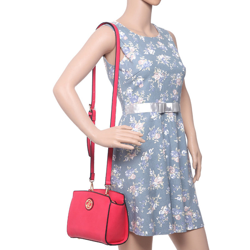 Zeneve London C214plush toned crossbody-Pink