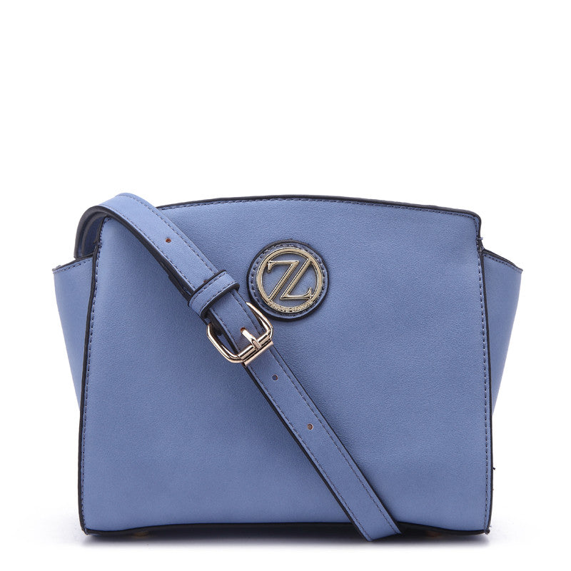 Zeneve London C212 plush toned crossbody-Blue