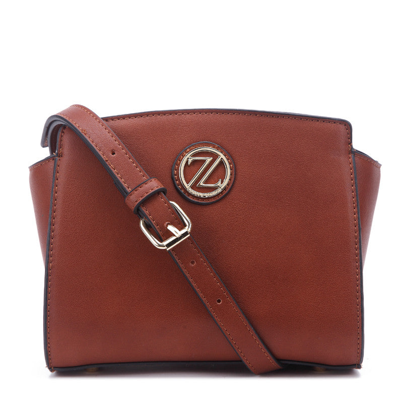 Zeneve London C213 plush toned crossbody-Brown