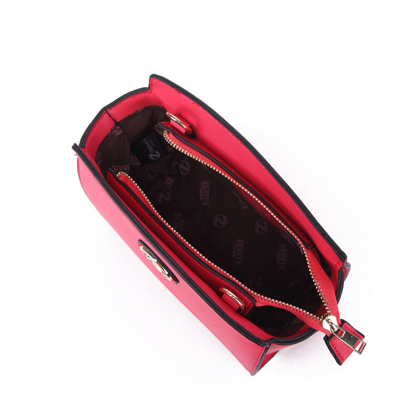 Zeneve London C214plush toned crossbody-Pink