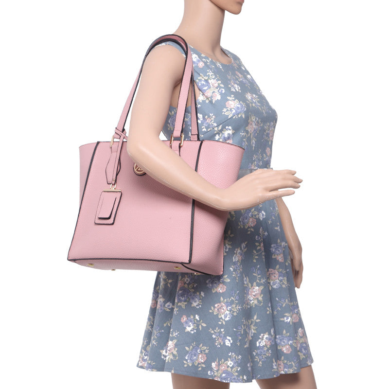 Zeneve London T233 Embossed Pebble tote-Pink