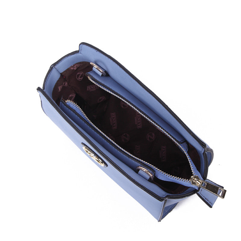 Zeneve London C212 plush toned crossbody-Blue
