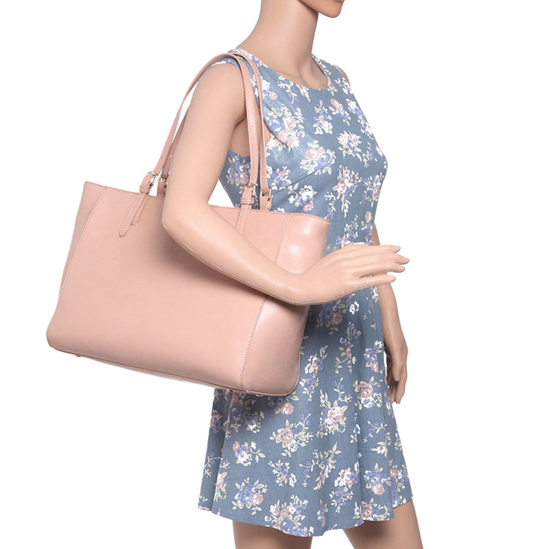 Zeneve London T223 Classic Tote-Pink