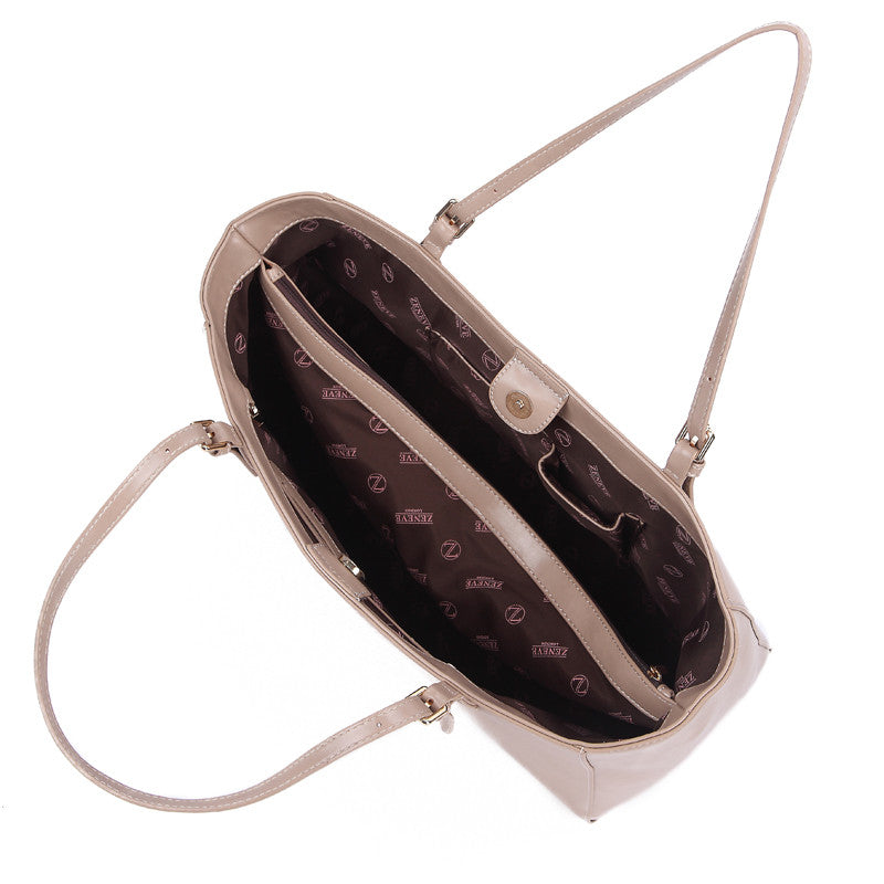 Zeneve London T221 Classic Tote-Beige