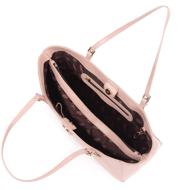 Zeneve London T223 Classic Tote-Pink