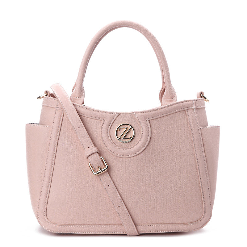 Zeneve London S234 strippled monotone Satchel-Pink