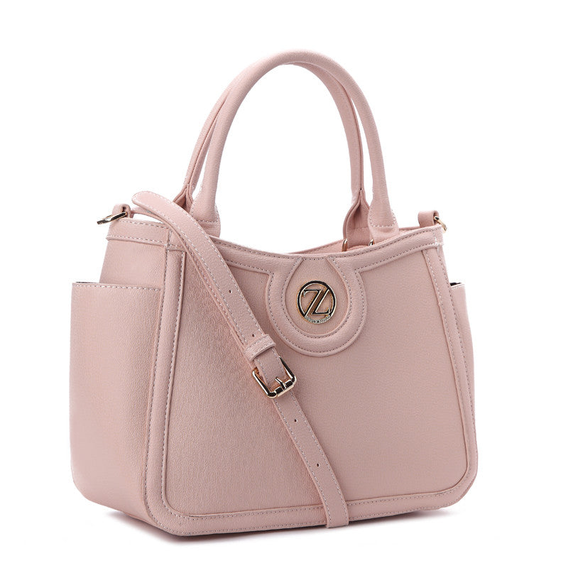 Zeneve London S234 strippled monotone Satchel-Pink