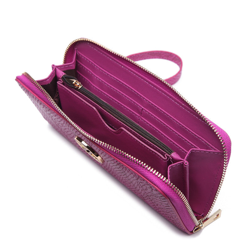 Zeneve London W214 exotic  classic wallet - Pink