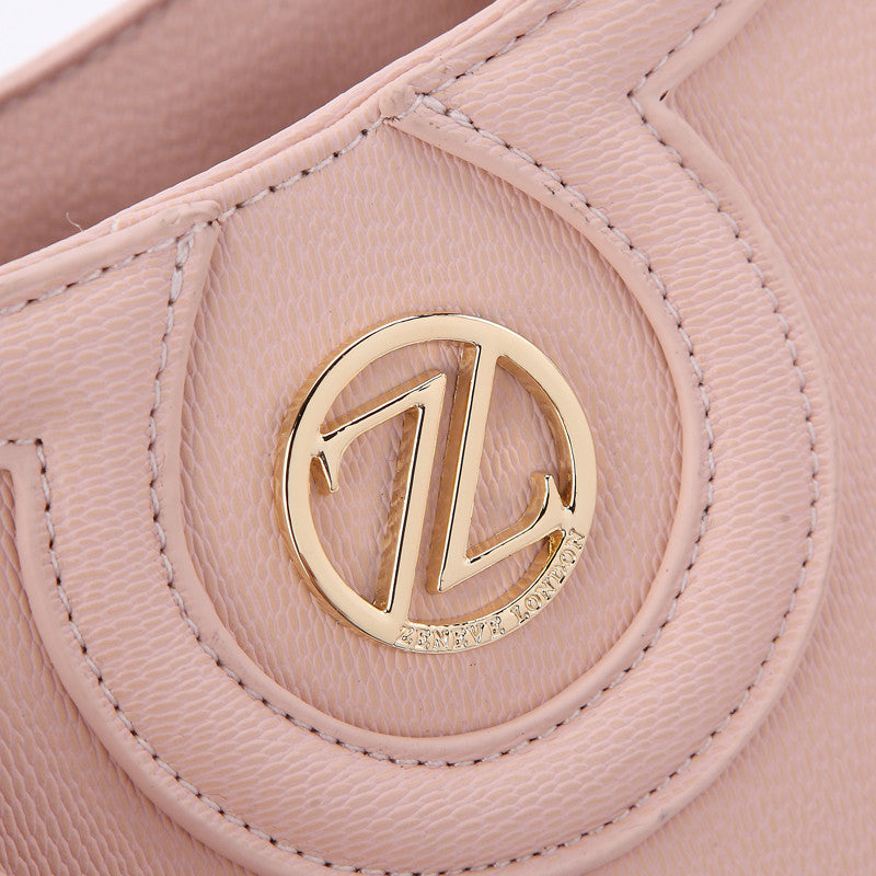 Zeneve London S234 strippled monotone Satchel-Pink