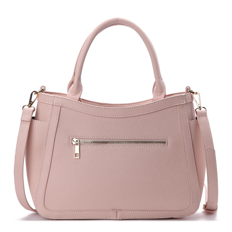 Zeneve London S234 strippled monotone Satchel-Pink