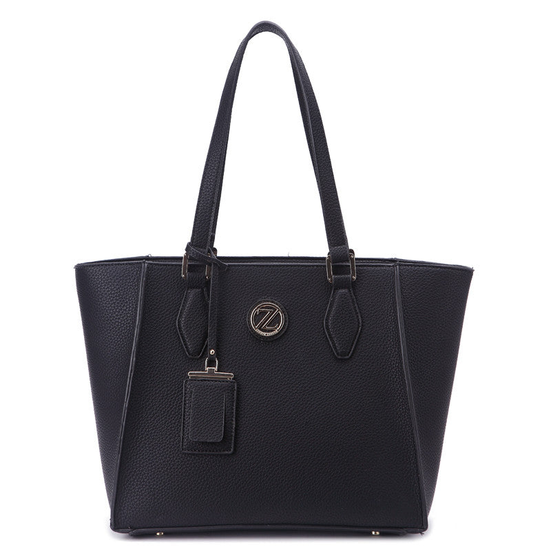 Zeneve London T231 Embossed Pebble tote-Black