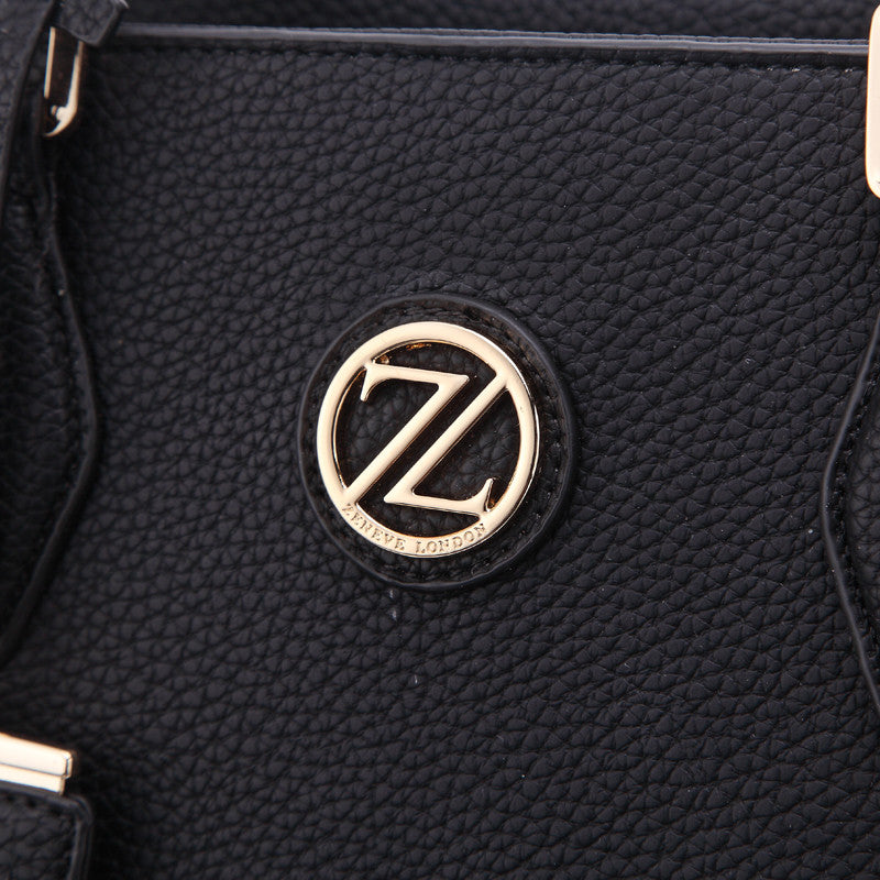 Zeneve London T231 Embossed Pebble tote-Black