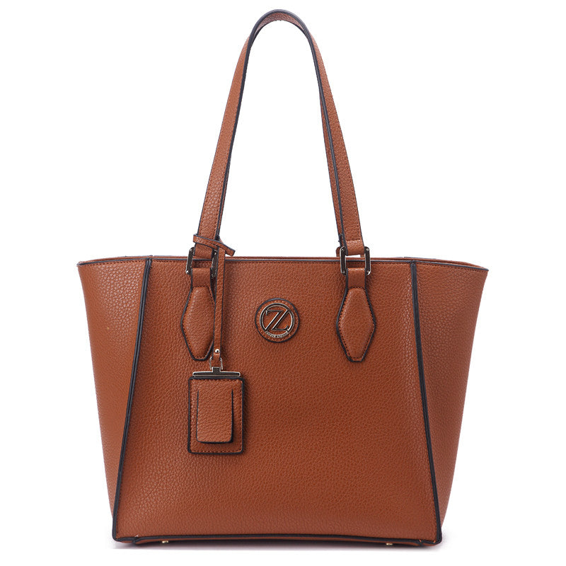 Zeneve London T232 Embossed Pebble tote-Brown