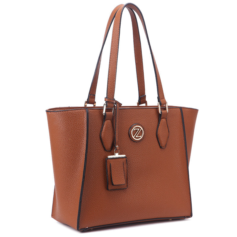 Zeneve London T232 Embossed Pebble tote-Brown