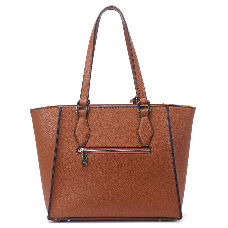 Zeneve London T232 Embossed Pebble tote-Brown