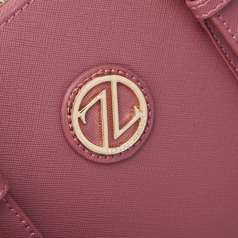 Zeneve London S254 Belted Handle Satchel-Pink