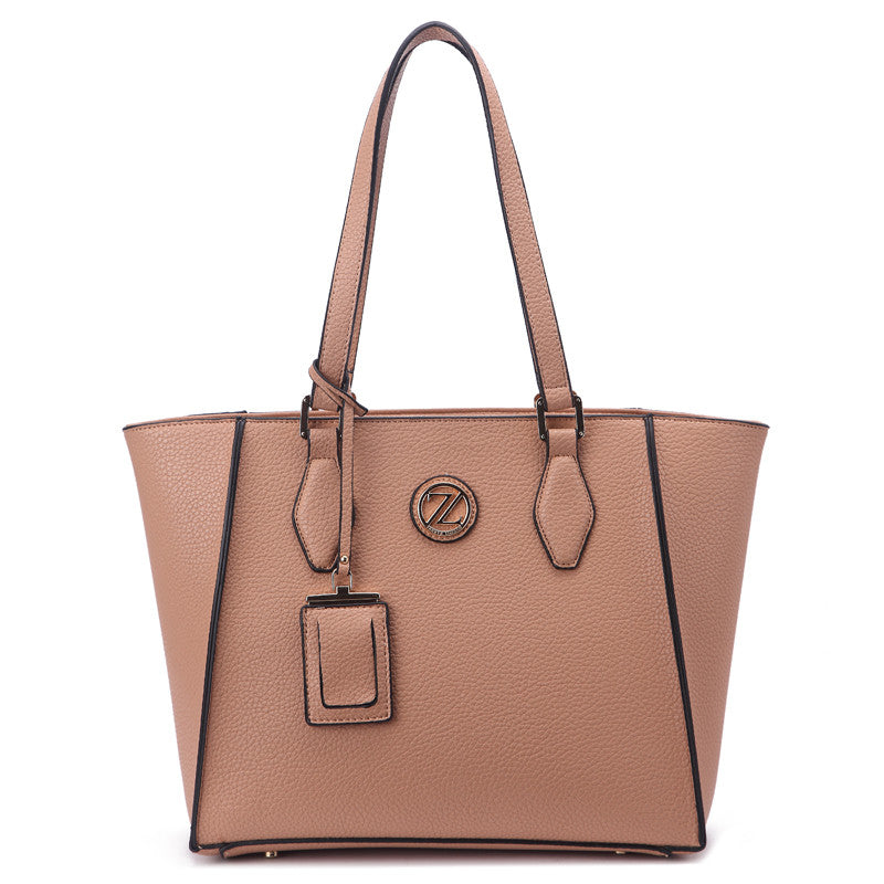 Zeneve London T234 Embossed Pebble tote-Beige