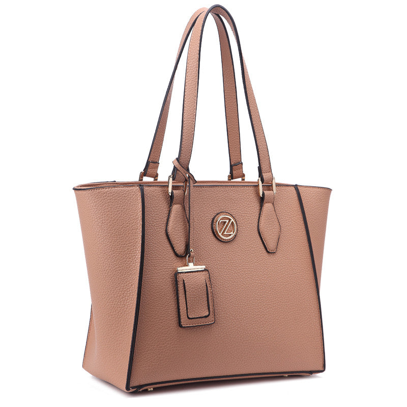 Zeneve London T234 Embossed Pebble tote-Beige