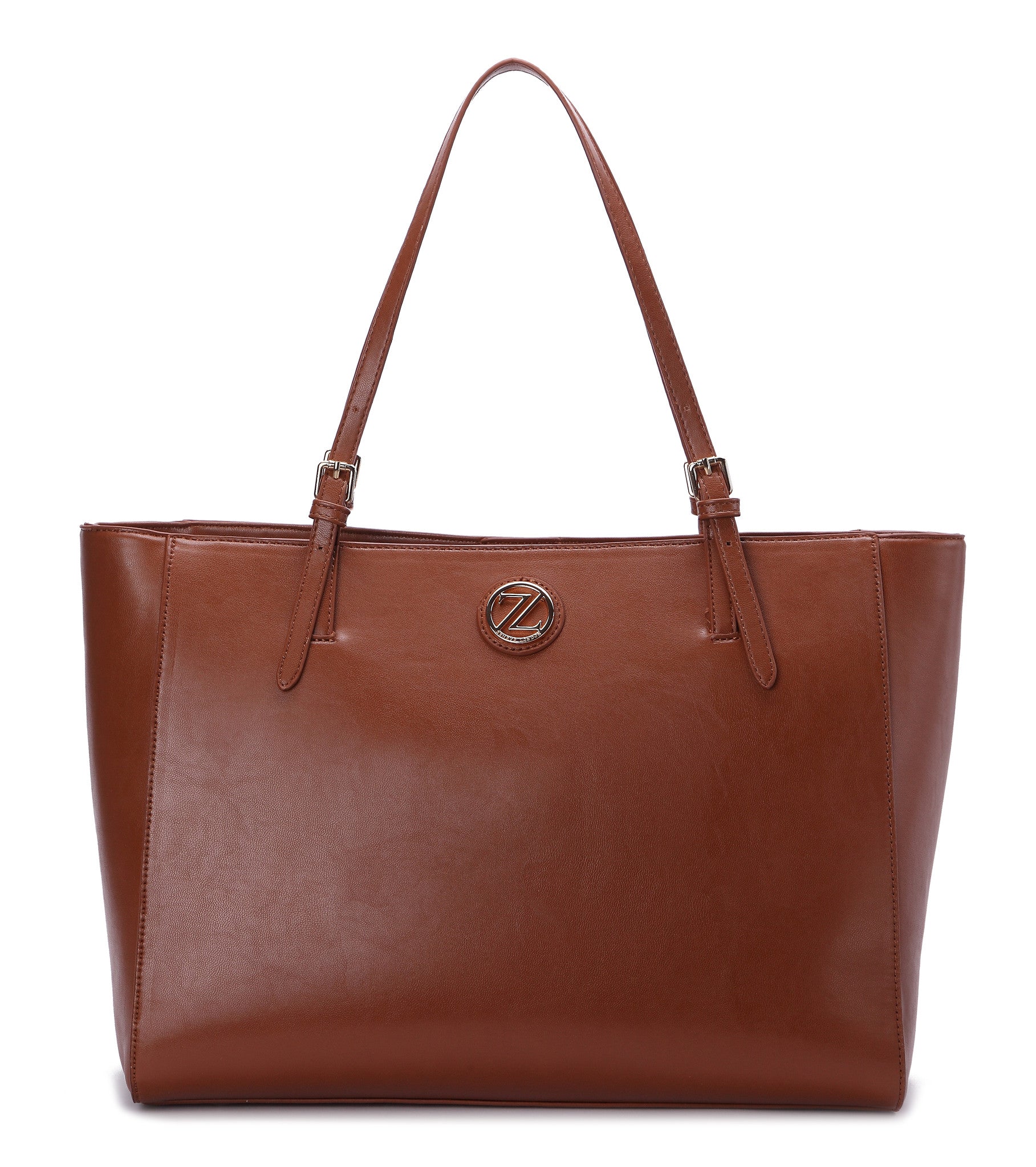 Zeneve London T222 Classic Tote-Brown