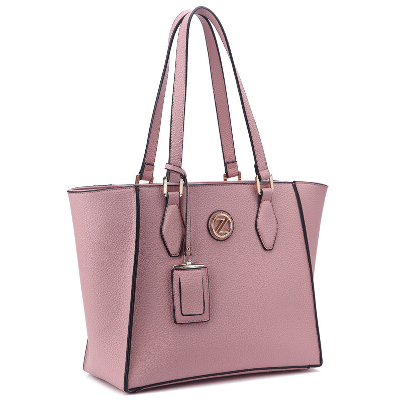 Zeneve London T233 Embossed Pebble tote-Pink