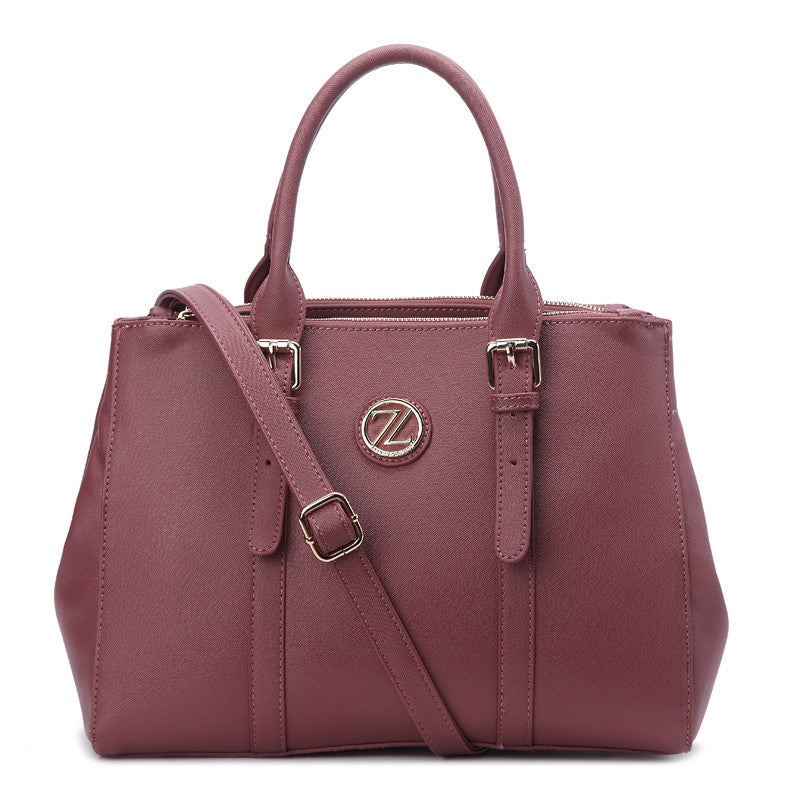 Zeneve London S254 Belted Handle Satchel-Pink