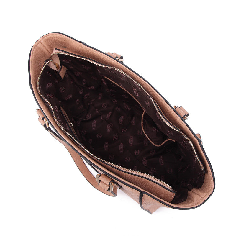Zeneve London T234 Embossed Pebble tote-Beige