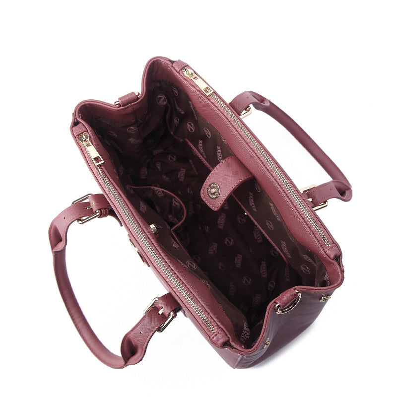 Zeneve London S254 Belted Handle Satchel-Pink