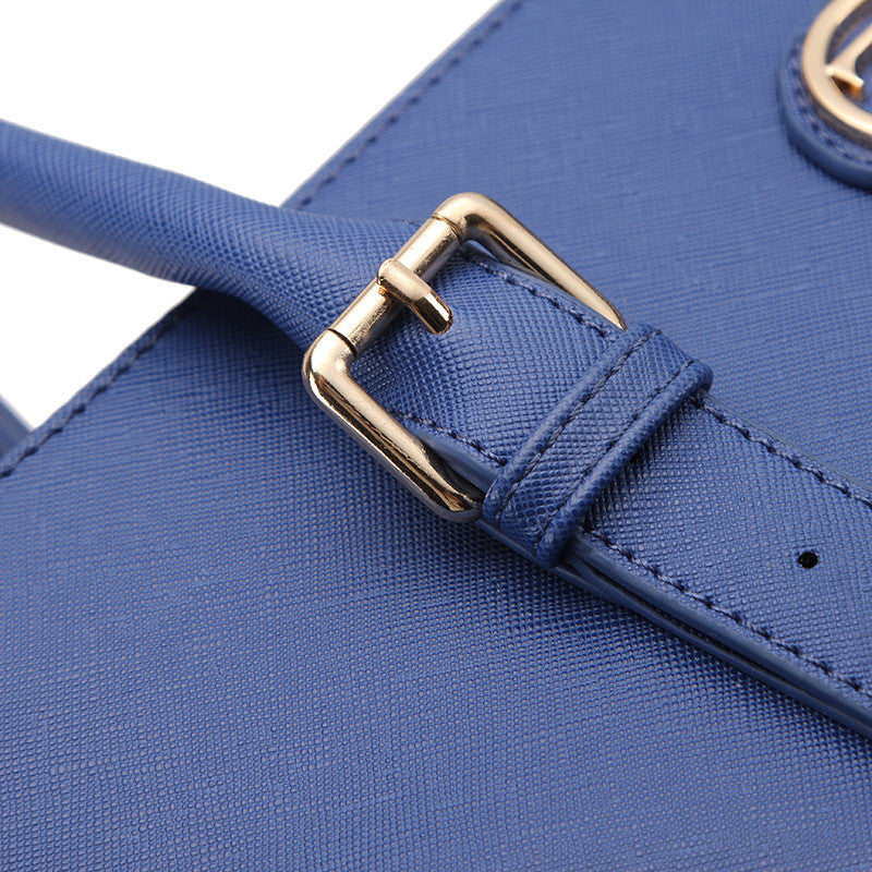 ZENEVE LONDON Womens Belted Blue Satchel Bag - G1BL1