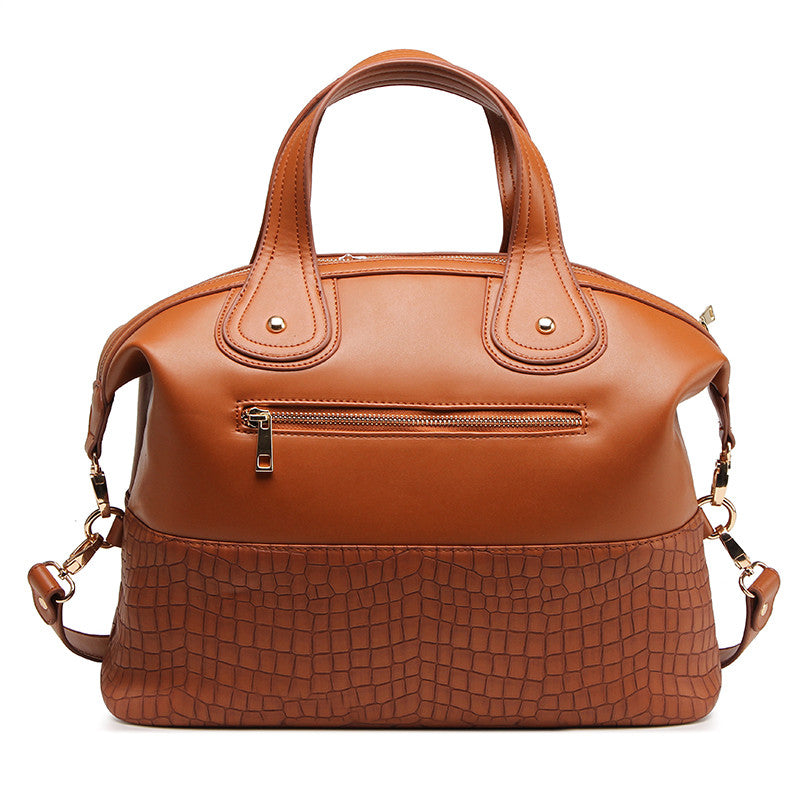 ZENEVE LONDON Womens Exotic Brown Satchel Bag - G30BR