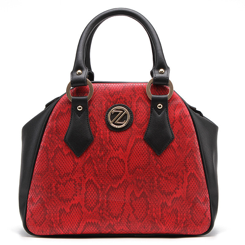 ZENEVE LONDON Womens Exotic Red Satchel Bag - G4ERE