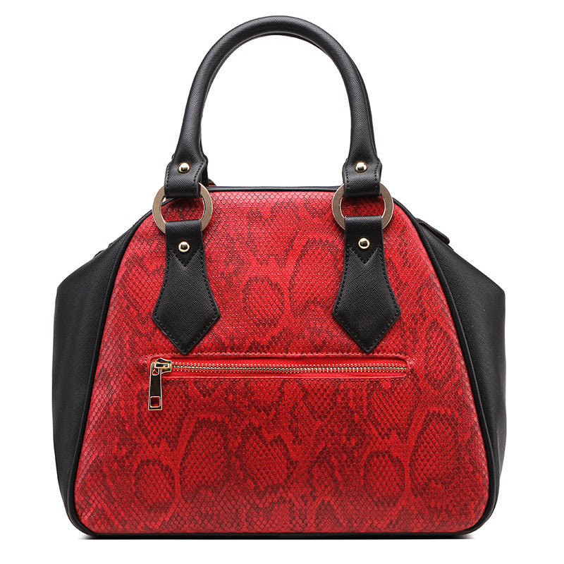 ZENEVE LONDON Womens Exotic Red Satchel Bag - G4ERE